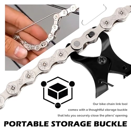 Upgraded 2-in-1 Two-Way Bike Chain Tool,Multi-Function Arc Snap Bicycle Chain Tool with Return Spring,Quick Install & Dismantle Master Link Pliers for 6-12 Speed Chains