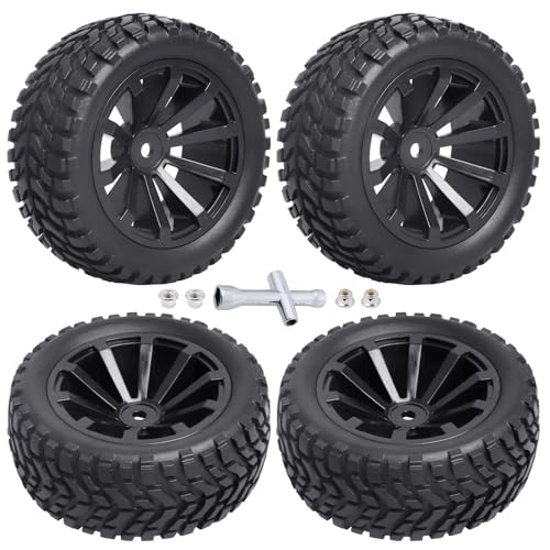 1/10 RC Touring Wheels and Tires 12mm Hex for Traxxas 4Tec 2.0 Tamiya TT02 1/14 Wltoys 144001 1/16 Traxxas Slash 1/18 Latrax Teton Redcat HPI HSP Brushless 2S 3S RC On-Road Tyres, Non-Glued