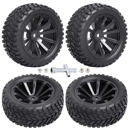 1/10 RC Touring Wheels and Tires 12mm Hex for Traxxas 4Tec 2.0 Tamiya TT02 1/14 Wltoys 144001 1/16 Traxxas Slash 1/18 Latrax Teton Redcat HPI HSP Brushless 2S 3S RC On-Road Tyres, Non-Glued