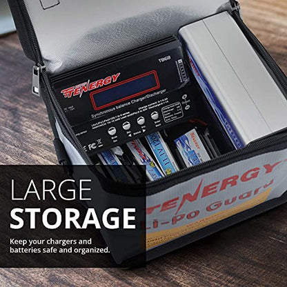 Tenergy Large Volume Lipo Bag 8.5x6.5X 5.7inches and Lipo Bag 7x9inches for Charging and Storage