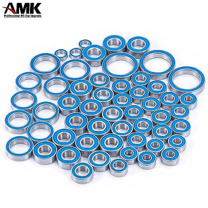 55Pcs TRX6 Metal Ball Bearings Kit, Rubber Sealed Wheel Bearings Set for 1/10 RC Crawler G63 6x6 Truck Upgrades