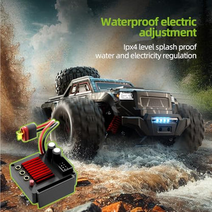 【Modular battery】All Terrain 2.4GHz 1/16 RTR Brushless Fast RC Cars, Max 42mph Electric Off-Road RC Truck, 4X4 Remote Control Car High-Speed Offroad RC Truggy speedy outdoor fun hobby for Adult