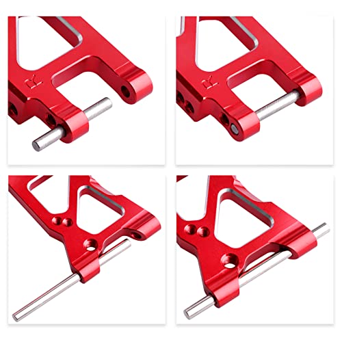 Aluminum Suspension Arms Set Front & Rear for Traxxas 4-Tec 2.0 VXL AWD 1/10 RC Touring Car (Red) - color: Red