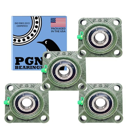 PGN UCF204-12 (4 Pack) Square Flange Bearing 3/4" Bore - size: 4, style: UCF204-12
