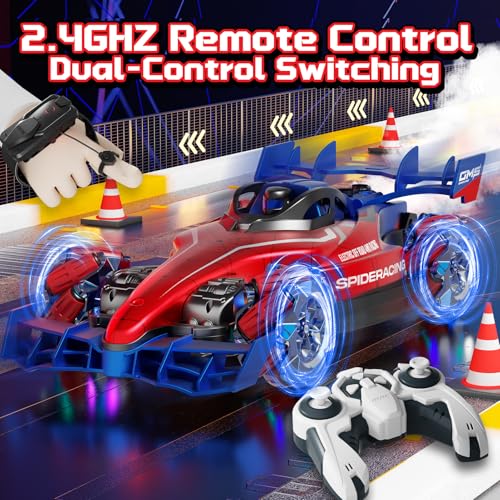 Remote Control Cars, 2.4GHz Monster Truck RC Stunt Cars for Boys Kids Adults, 1:12 Monster RC Truck Off Road with Light & Music, Gifts for 8 9 10 11 12 13 14 15 16+ Years Old Boys Girls Adults