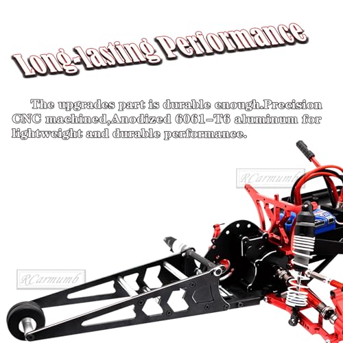 Wheelie Bar Kit Upgrades Part for 1/10 Slash 2WD,Rustler,Bandit,Aluminim Alloy Adjustable Wheelie Bar Kit Tail Wheel Head up Wheel Assembly RC Upgrades Part.