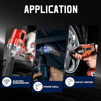 XOOL 36PCS Magnetic Nut Driver Set, Metric and SAE Nut Driver Set for 1/4" Quick-Change Hex Shank, Impact Drill Driver Bit Set with Storage Bag