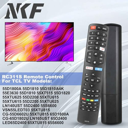 RC311S 06-531W52-TY02X Remote Control for Pioneer TV and TCL TV Remote PLE-32S1HD PLE-65D1800 PLE-32S08HD PLE-40S08FHD PLE-43D1202UD PLE-50S08UHD PLE-50D1200F 55D1680 55S6600 43D1680 55D1202 55D1241