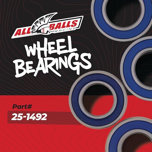 All Balls Racing Wheel Bearing Kit for Honda Motorcycle CBR1000RR 2003-2007 | OEM replacement, fits CBR600RR, 600 engines, for motorcycle, 25-1492