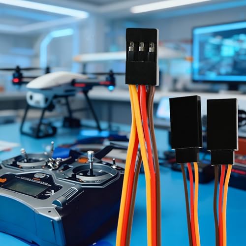 5-Pack Servo Y-Harness, 1F-2M 22AWG | 22AWG silicone wire; JR/Futaba style; for RC cars, boats, drones, airplane models