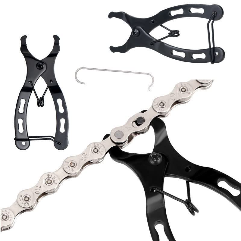 Ximimark 2 pcs Mini Chain Quick Link Tool Bicycle Chains Link Plier Mountain Bike Chain Clamp Magic Buckle Removal Installation Hand Tools