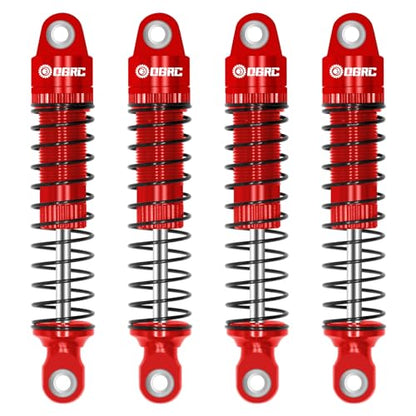 OGRC 60mm Long Travel RC Shock Absorber Oil Damper for TRX4M 1/18 RC Car | Oil-filled, Aluminum, for Traxxas TRX4M Upgrade Parts, Red - color: Red