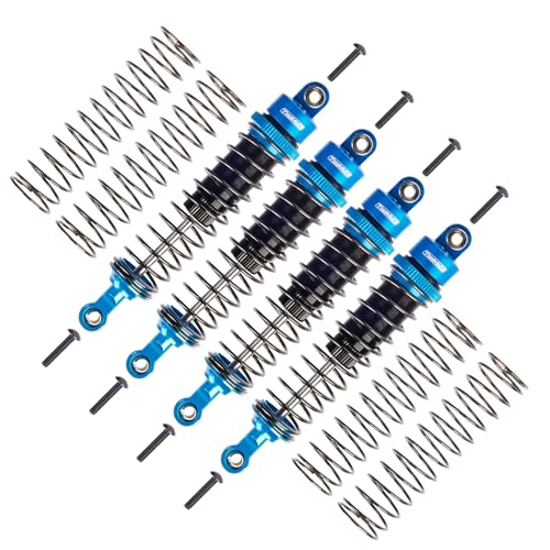 90MM Oil Shock Absorbers Upgrade Compatible with 1/10 RC Crawlers | Fits Tamiya ClodBuster / Bullhead / TRX4 / Axial / Cc01 - Oil Damper Upgrade - Blue - color: Blue