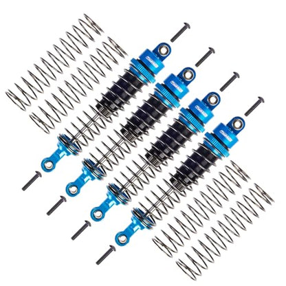 90MM Oil Shock Absorbers Upgrade Compatible with 1/10 RC Crawlers | Fits Tamiya ClodBuster / Bullhead / TRX4 / Axial / Cc01 - Oil Damper Upgrade - Blue - color: Blue