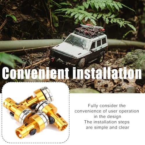 4 Pcs Aluminum RC Body Post Magnetic RC Body Mounts Invisible Body Post Mount Good Scx10 4Wd 1:10 RC Car Yellow Black Purple (Yellow) - color: Yellow