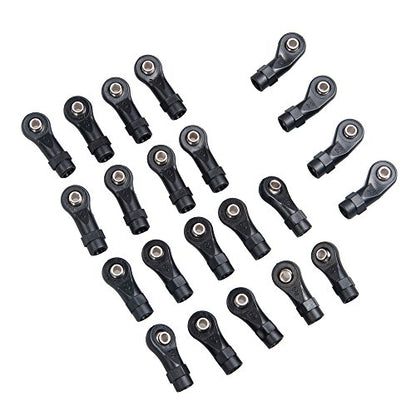 22Pcs Aluminum Metal & Plastic Rod Ends Set for 1/10 RC Crawler TRX4