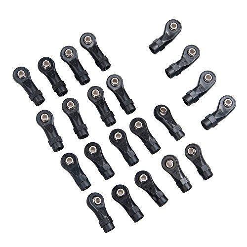 22Pcs Aluminum Metal & Plastic Rod Ends Set for 1/10 RC Crawler TRX4