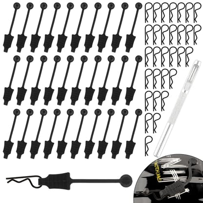 30-Pack 1.0mm RC Cars Body Clips with Pull Tabs for Universal 1/14 1/16 1/18 SCX24 Remote Control Trucks & 1 PCS Hole Puncher Reamer for RC Body Shell Drills Tool - color: 1.0mm