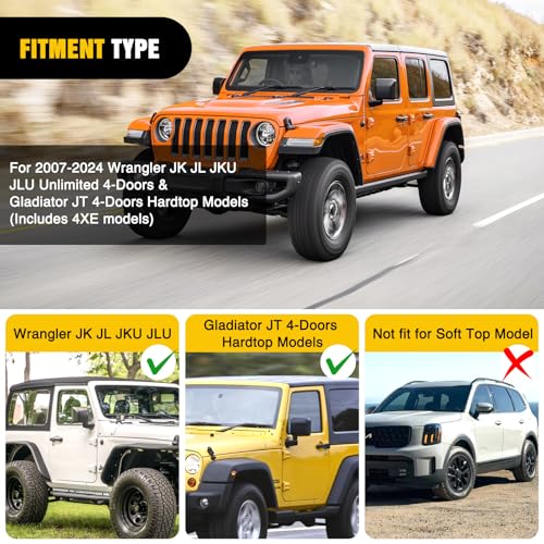 Nilight Roof Rack Cargo Basket with LED Light Bar Compatible with 2007-2026 Wrangler JK JL Unlimited & Gladiator JT 4 Door Hardtop, JKU JLU Luggage Rooftop Storage Carrier - color: JK/JL/JT Roof Rack