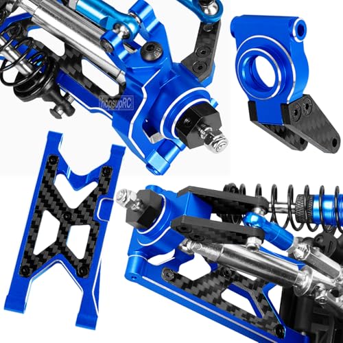 Upgrade Parts for 1/10 Granite/Senton 3S BLX Mega 550,Shocks&Gearbox&Arms&Caster Blocks hubs&25T Servo Saver&Steering Bellcranks&CVD&Support&Transmission&Center Driveshafts&Links,Blue - color: Navy Blue(for 1/10 arrma)
