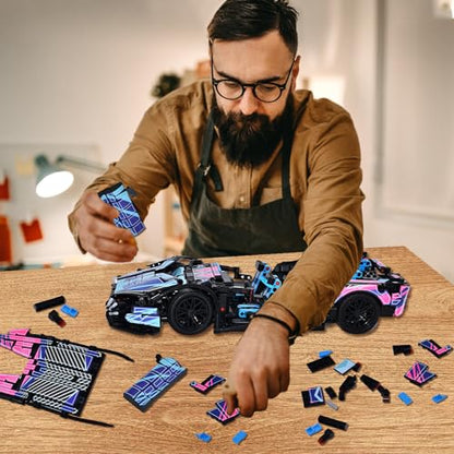 WINGIFT 934 Piece Sports Car Building Blocks Toys Boys or Adults Kits, 1:14 Race Car Model Building Set, Adult Collectible Model Cars Set to Build, STEM Super Cars Sets for Boys Girls Age 6-12, 8-14 - style: 1329 Pieces
