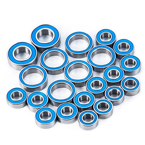 22PCS Steel Complete Rubber Sealed Bearing Kit for Axial SCX10 | 90027 All Original 1/10 Axial SCX-10's (Black Axles) Upgrade Parts