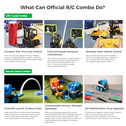 Makerworld CyberBrick Ultimate Hardware Kit ZK003 (2 Vehicle,2 Remote),3D Printing STEM,DIY Build RC Car& Programmable Robotics Set,Modular Coding Electronics Learning Set for Bambu Lab Maker - size: ZK003 - Cyberbrick Ultimate