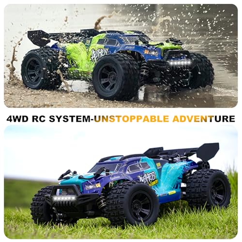 1:18 Scale 4WD High-Speed RC Car, 25 MPH Off-Road Remote Control Truck for Adults & Teens - All Terrain Electric Vehicle with 2 Rechargeable Batteries & 2.4GHz - Gift Idea (1:18 Scale)
