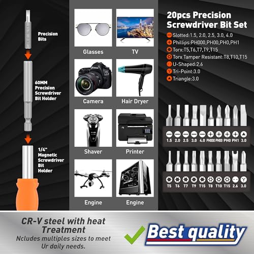 Amartisan 258-Piece Ultimate Screwdriver Bit Set,Chrome Vanadium Steel Driver Bit Set, Security bit set, Includes Bits Holder, Nut Driver, etc (Orange) - style: 258-Piece Ultimate Bit Set (Orange)