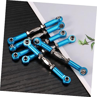 6Pcs Aluminum Turnbuckle Rod Linkage for Hsp Racing Hpi Truck Buggy Upgrade Parts Blue Machining Easy Installation - color: Blue