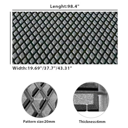 98.4"X43.31" Boat Flooring Self-Adhesive EVA Foam Boat Decking Marine Yacht RV Pool Non-Skid - color: Dark gray and black