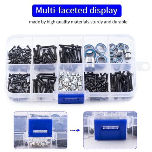 RC Screw Kit Screws Sealed Bearing Kits Set with Storage Case | Upgrade Parts, For Redcat 1/18 Ascent-18, Rock Crawler Car