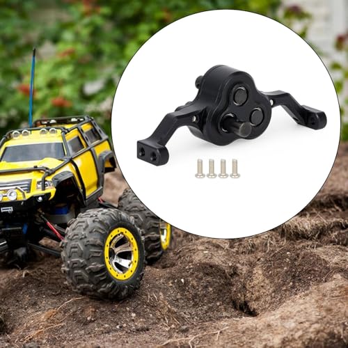 harayaa Model Car Transfer Case RC Rock Aluminum Alloy Car Gearbox Chassis Assembly Adjustable Carrier Bearing Metal Lightweight Crawler Replacement Suitable, Black - color: Black