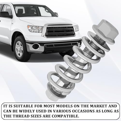 2PCS M10x1.25 Exhaust Manifold Bolts, Exhaust Flange Bolts, Muffler Repair Kit with Springs, for Automotive Exhaust Manifold Gasket Reduce Vibration Car Accessories Universal for Most Cars