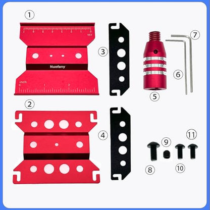 RC Car Aluminum Repair Workstation 360 Degree Rotation Lift Lower Work Stand w/Screw Tray for SCX24 TRX4M FCX24 1/16 1/18 1/24 Scale RC Truck Crawler Buggy (Red) - style: Red