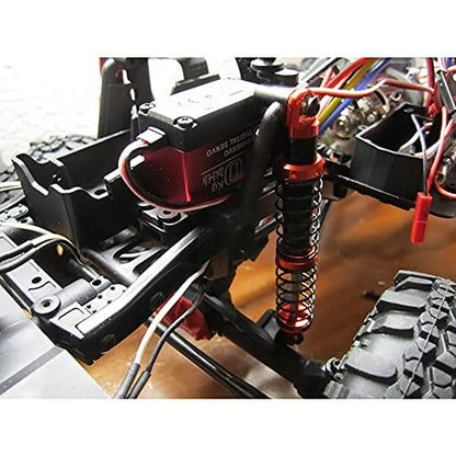 Que-T 4pcs Metal Shock Absorber Damper for 1/10 RC Crawler Car SCX10 D90 TRX4 TRX6 (95mm) - size: 95mm