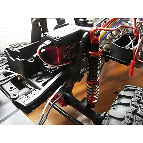 Que-T 4pcs Metal Shock Absorber Damper for 1/10 RC Crawler Car SCX10 D90 TRX4 TRX6 (125mm) - size: 125mm