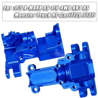 Gearbox Upgrades Parts Front Rear Wave Box Gearbox Upper Shell Cover for 1/5 X-MAXX 8S,1/6 4WD XRT 8S Monster Truck RC Car,Navy Blue - color: Navy Blue(for1/5 X-maxx )