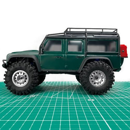 1.3" Aluminium RC Beadlock Wheels and Tires Set for TRX4M SCX24 1/18th 1/24th RC Crawler Car Upgrade Parts (A Style) - color: A style