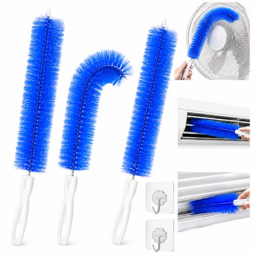 Fan Cleaning Brush with Bendable Microfiber Head, Easy Satisfying Reusable Dust Remover for Electric Fans, AC Vents, Blinds, Home & Car (3)