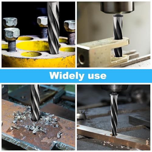 Rocaris 5 Pcs M2 HSS Taper Chucking Reamer Drill Bit Set | 3/8", 1/2", 5/8", 3/4", 13/16", For Steel, For Alloy, For Aluminum, For Wood & Plastic - size: 3/8 in, 1/2 in, 5/8 in, 3/4 in, 13/16 in