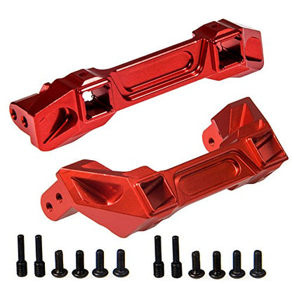 Aluminum Alloy Front Rear Bumper Mount for 1/10 RC TRX-4 Crawler Car(Red) - color: Red