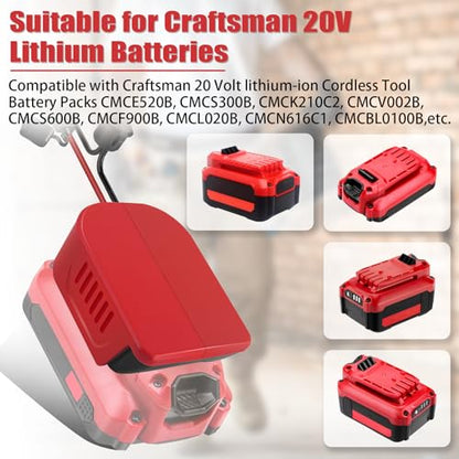 2 Packs Power Wheel Adapter for Craftsman 20V Battery Adapter Power Wheels Battery Converter Kit with Fuses & Wire Terminals, 14AWG Wire, Power Connector for DIY Rc Car Toys, Robotics and Rc Truck