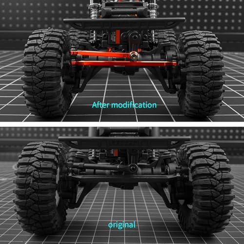 1/18th Aluminum Steering Links for Redcat Ascent-18 RC Crawler Car Upgrade - color: Black