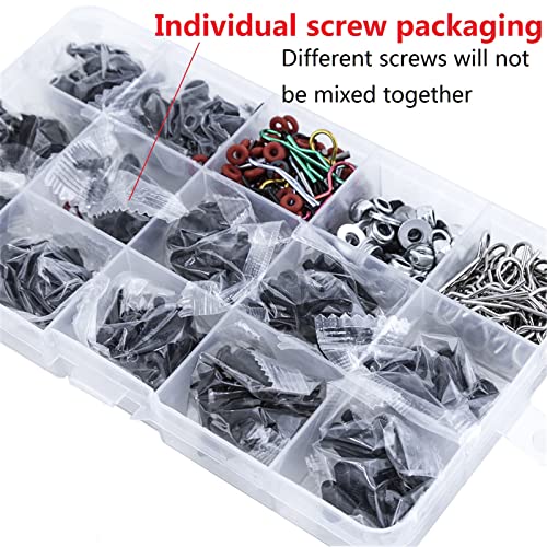 610PCS Universal RC car Parts Screw Tool Kit Screws Assortment Set, Hardware Fasteners for Traxxas Axial Redcat Arrma HPI SCX10 Losi 1/8 1/10 1/12 1/16 Scale RC Cars Trucks Crawler, RC Screw Kit