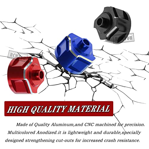 RC Alloy Front Middle Rear Diff Housing Differential Gears Housing Universal Carrier Upgrades Part for 1/8 Sledge 4WD,Hops up for Sledge Monster Truck #95076-4,Replace #9581,Black - color: Black