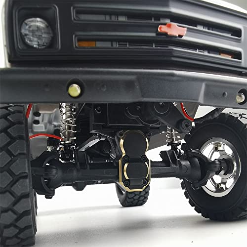 RC-Hub 2Pcs Brass Diff Cover Front & Rear Axles Cover for 1/24 Axial SCX24 AXI90081 AXI00001 C10 AXI00002 - color: Brass Diff Cover