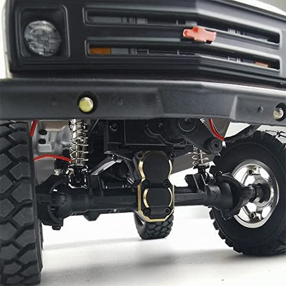 RC-Hub 2Pcs Brass Diff Cover Front & Rear Axles Cover for 1/24 Axial SCX24 AXI90081 AXI00001 C10 AXI00002 - color: Brass Diff Cover