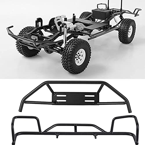 RC Front Rear Bumper, 19cm/7.48in Model Vehicle Upgrades Parts Accessories Metal Front Rear Bumper for TF2 / TF1 1/10 Scale RC Crawler Car