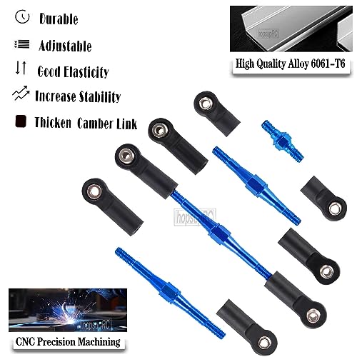 Adjustable Turnbuckles Upgrades Part for 1/10 Slash/Rustler/Stampede/Bandit VXL 4WD, Adjustable Turnbuckles Camber Links Toe Link,7PCS Navy Blue - color: Navy Blue/7pcs